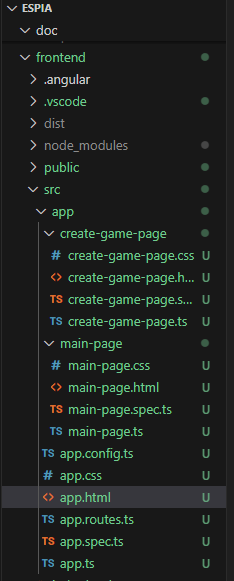 VS Main Page components