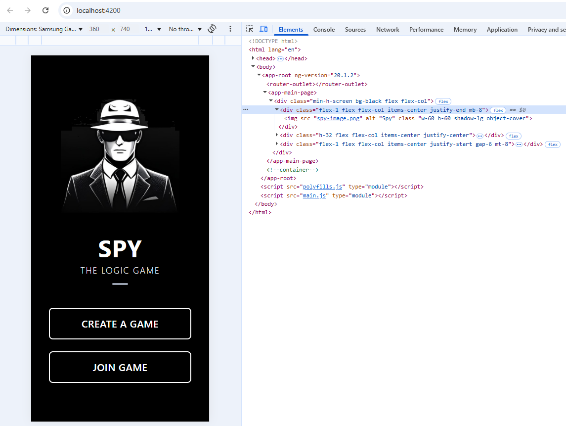 main screen html